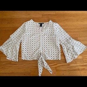 White Blouse with Bell Sleeves